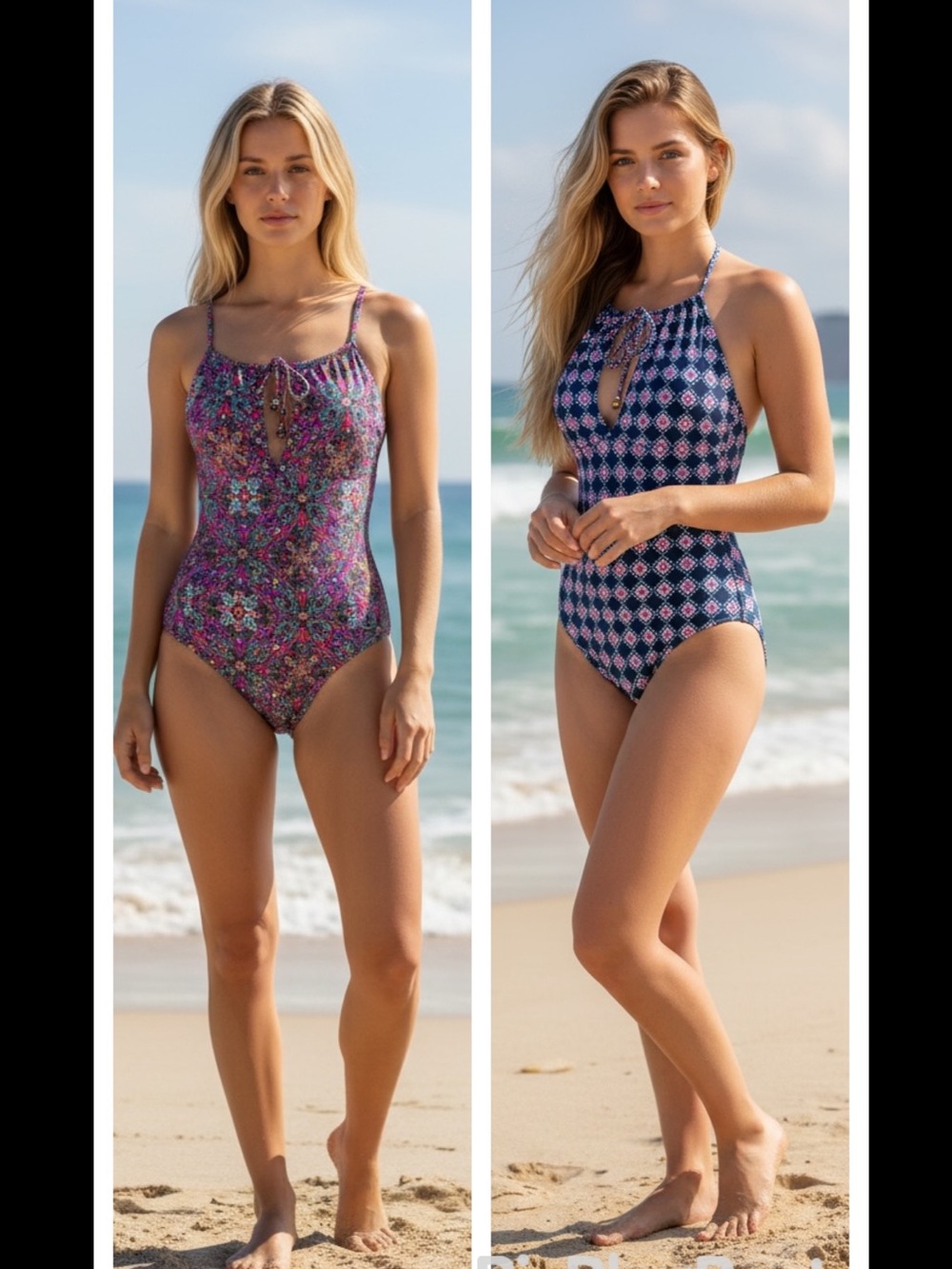 Vera Bradley Floral Medallion Halter Reversible Swimsuit NWT